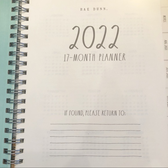🔥SALE🔥Rae Dunn TWENTY TWENTY-TWO 17 Mo Planner - Picture 3 of 7